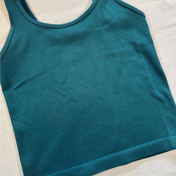 A New Day Teal Ribbed Tank Top - Picture 2 of 6